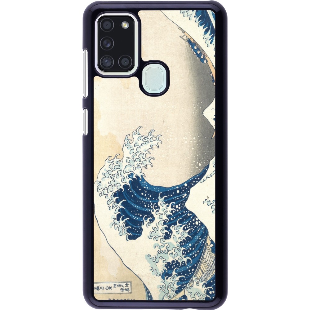 Coque Samsung Galaxy A21s - Tableau art - La Grande Vague de Kanagawa - Hokusai