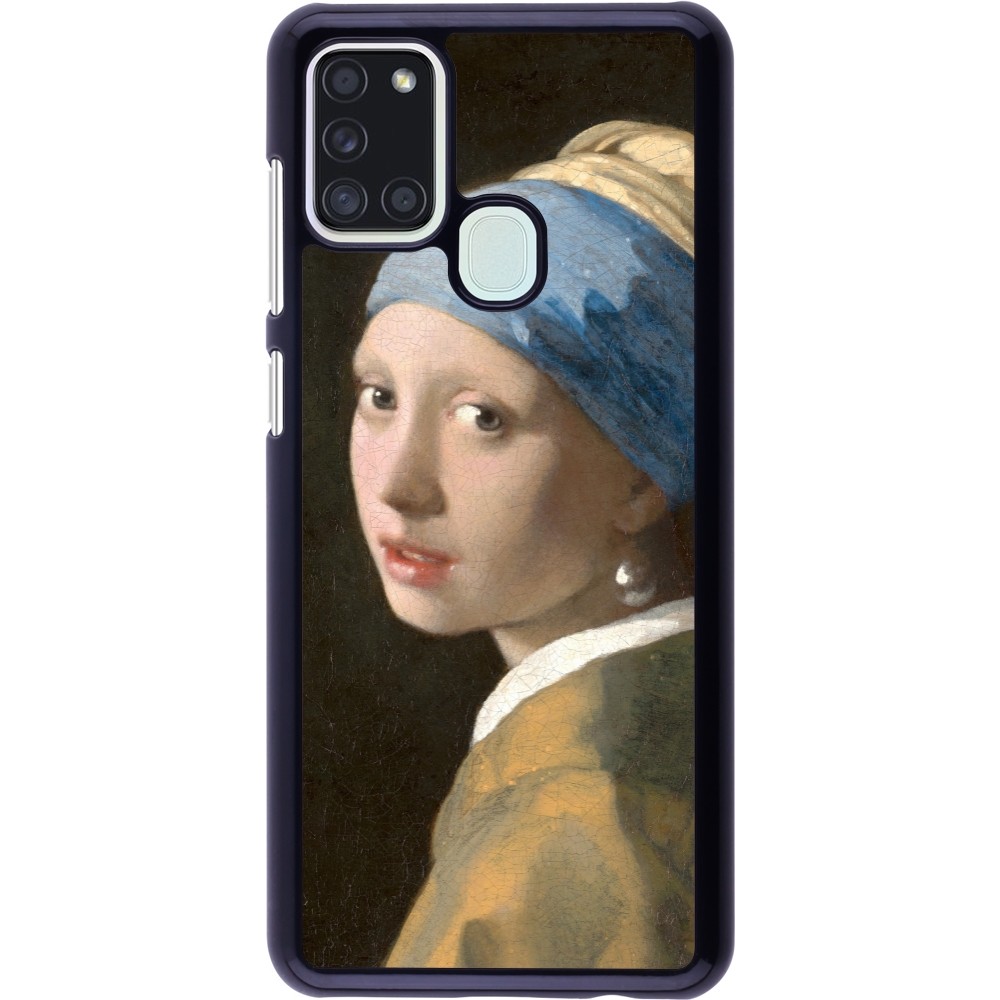 Coque Samsung Galaxy A21s - Tableau art - La Jeune fille à la perle - Johannes Vermeer