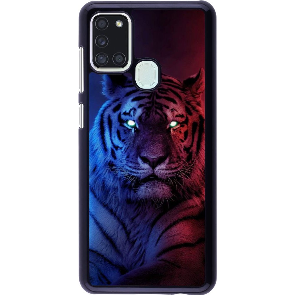 Coque Samsung Galaxy A21s - Tiger Blue Red