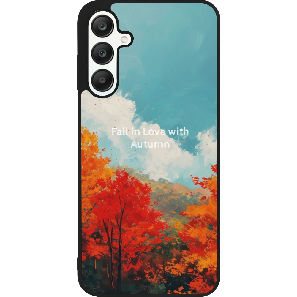 Coque Samsung Galaxy A25 - Silicone rigide noir Autumn 25 Fall in love