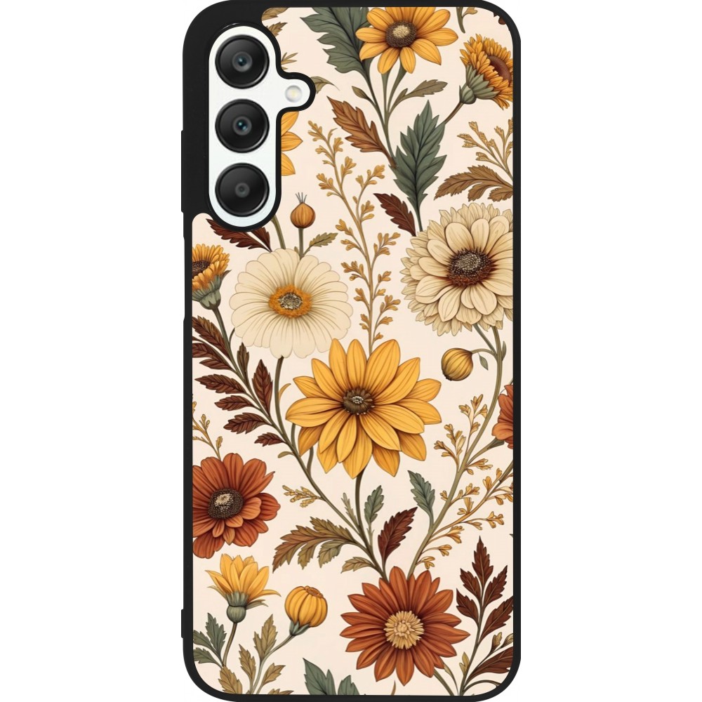 Coque Samsung Galaxy A25 - Silicone rigide noir Autumn 25 Flower pattern