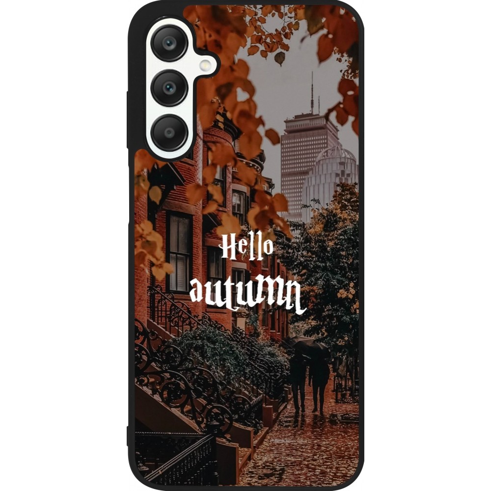Coque Samsung Galaxy A25 - Silicone rigide noir Autumn 25 Hello autumn