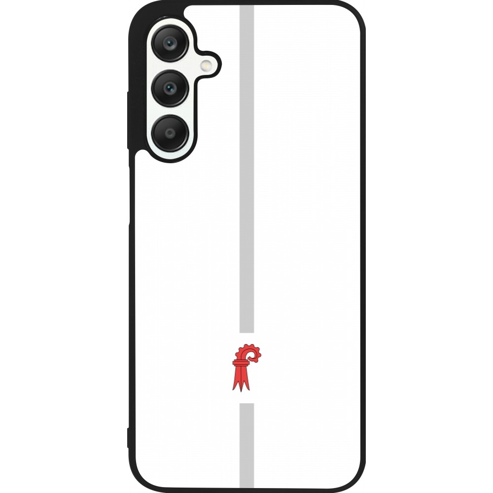 Coque Samsung Galaxy A25 - Silicone rigide noir Canton BL blanc