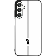 Coque Samsung Galaxy A25 - Silicone rigide noir Canton BS blanc