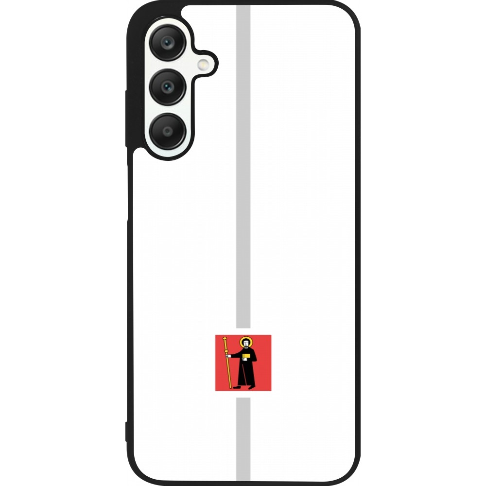 Coque Samsung Galaxy A25 - Silicone rigide noir Canton GL blanc