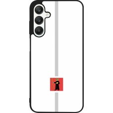 Coque Samsung Galaxy A25 - Silicone rigide noir Canton GL blanc