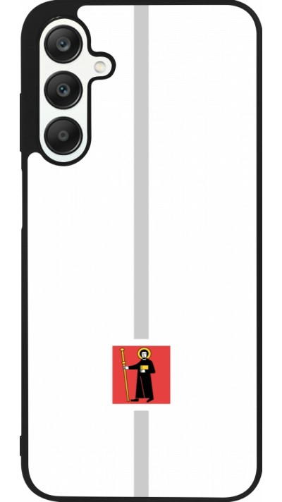 Coque Samsung Galaxy A25 - Silicone rigide noir Canton GL blanc