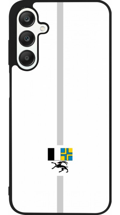 Coque Samsung Galaxy A25 - Silicone rigide noir Canton GR blanc