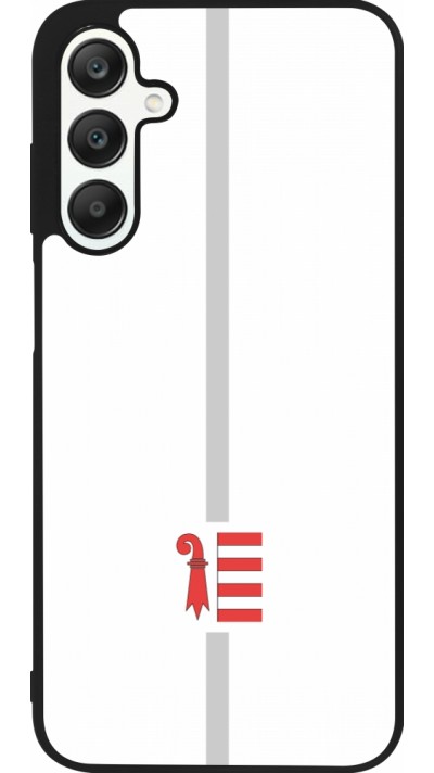 Coque Samsung Galaxy A25 - Silicone rigide noir Canton JU blanc