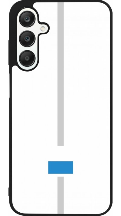 Coque Samsung Galaxy A25 - Silicone rigide noir Canton LU blanc