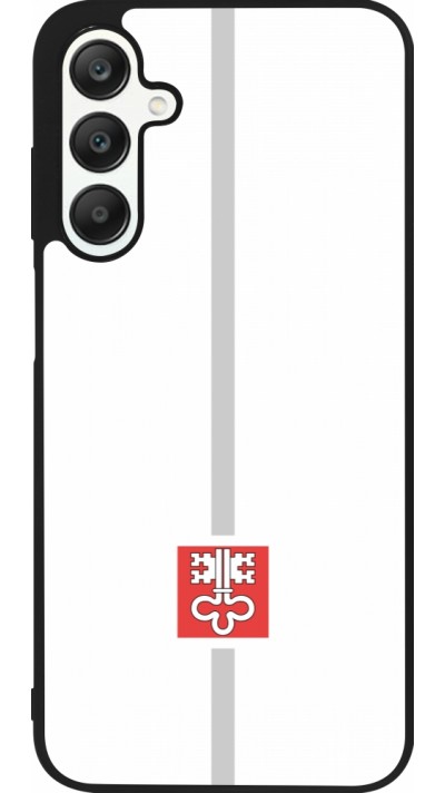 Coque Samsung Galaxy A25 - Silicone rigide noir Canton NW blanc