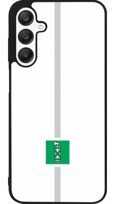Coque Samsung Galaxy A25 - Silicone rigide noir Canton SG blanc