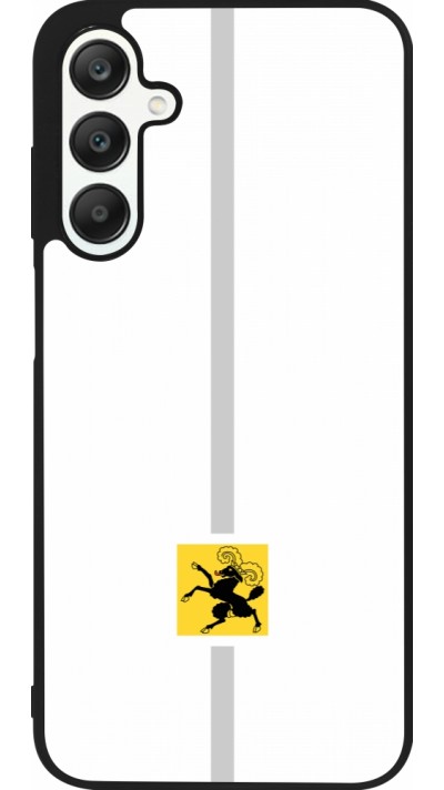Coque Samsung Galaxy A25 - Silicone rigide noir Canton SH blanc