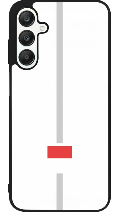 Coque Samsung Galaxy A25 - Silicone rigide noir Canton SO blanc