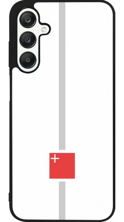Coque Samsung Galaxy A25 - Silicone rigide noir Canton SZ blanc