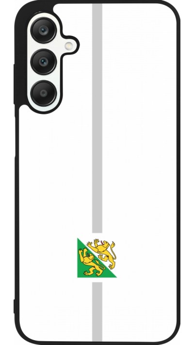Coque Samsung Galaxy A25 - Silicone rigide noir Canton TG blanc