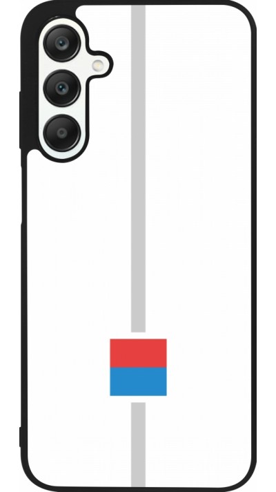Coque Samsung Galaxy A25 - Silicone rigide noir Canton TI blanc