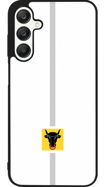 Coque Samsung Galaxy A25 - Silicone rigide noir Canton UR blanc