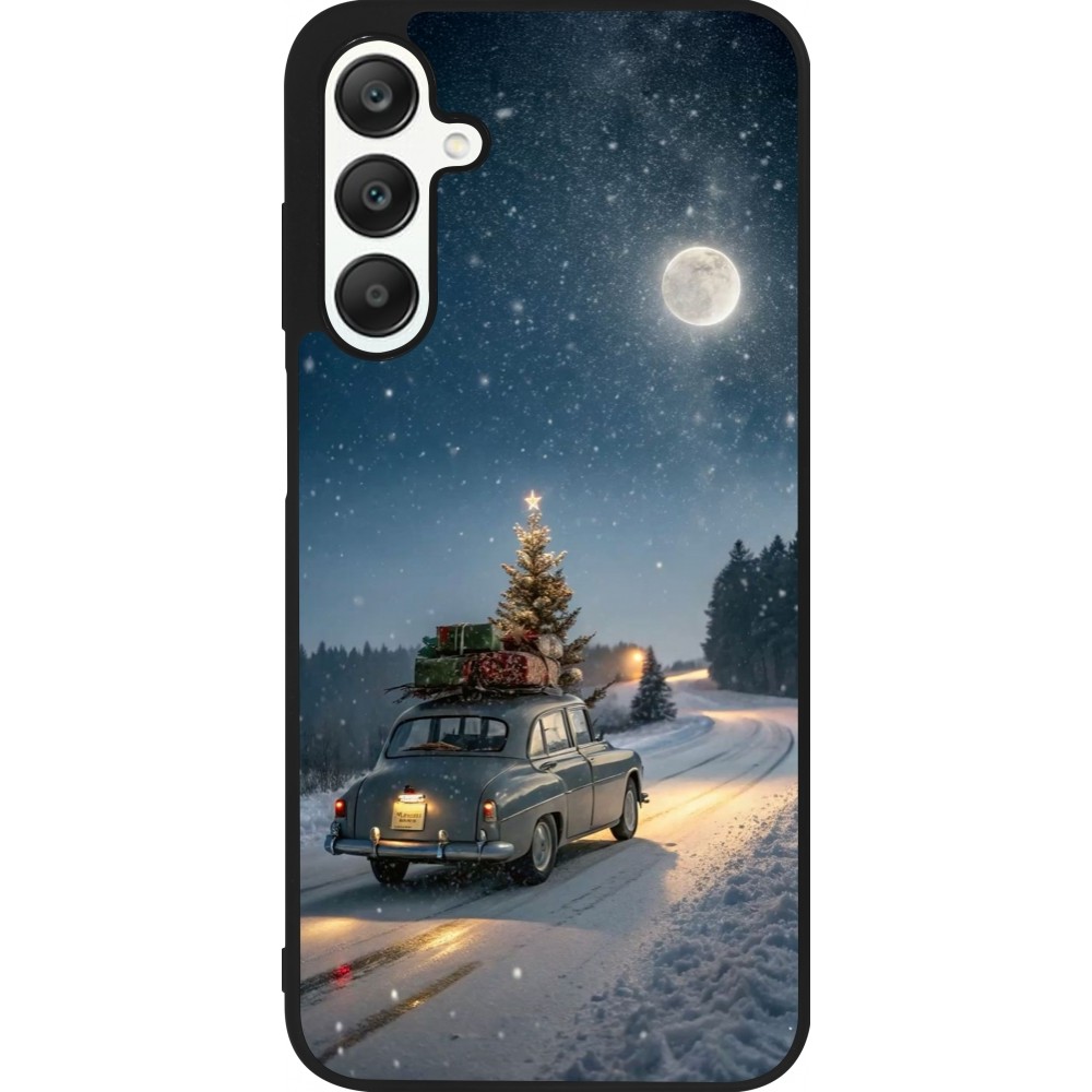 Coque Samsung Galaxy A25 - Silicone rigide noir Christmas 25 Car with Tree Xmas