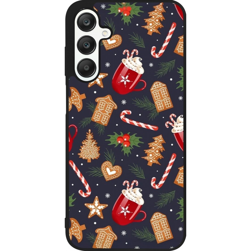 Coque Samsung Galaxy A25 - Silicone rigide noir Christmas 25 Pattern Gingerbread House