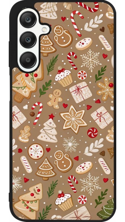 Coque Samsung Galaxy A25 - Silicone rigide noir Christmas 25 Pattern Ginger Cookie