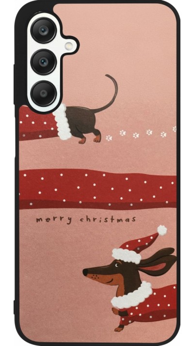 Coque Samsung Galaxy A25 - Silicone rigide noir Christmas 25 Teckel Merry Xmas