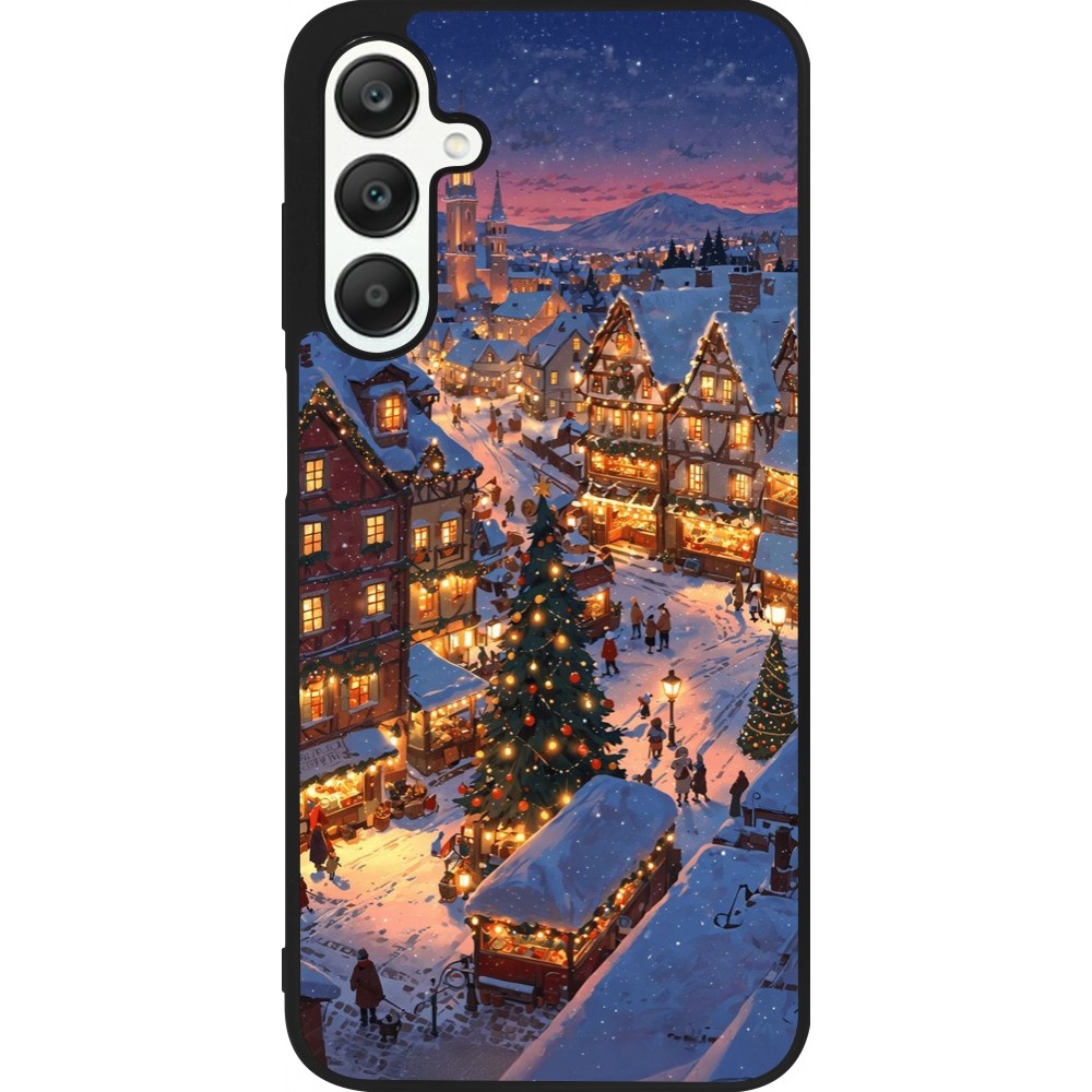 Coque Samsung Galaxy A25 - Silicone rigide noir Christmas 25 Xmas Village