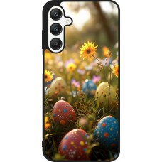 Coque Samsung Galaxy A25 - Silicone rigide noir Easter 2026 Decorated eggs