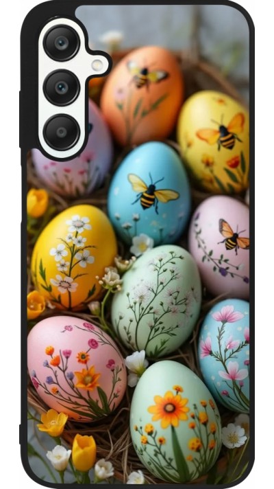 Coque Samsung Galaxy A25 - Silicone rigide noir Easter 2026 Eggs with bees