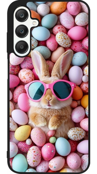 Coque Samsung Galaxy A25 - Silicone rigide noir Easter 2026 Rabbit fun