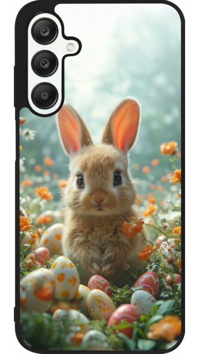 Coque Samsung Galaxy A25 - Silicone rigide noir Easter 2026 Rabbit in the garden