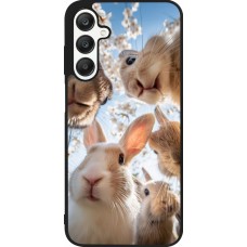 Coque Samsung Galaxy A25 - Silicone rigide noir Easter 2026 Rabbits