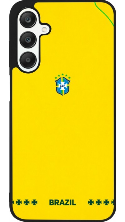 Coque Samsung Galaxy A25 - Silicone rigide noir Maillot de football Bresil 2026 personnalisable