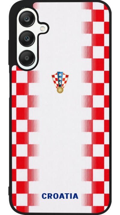 Coque Samsung Galaxy A25 - Silicone rigide noir Maillot de football Croatie 2026 personnalisable