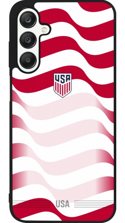Coque Samsung Galaxy A25 - Silicone rigide noir Maillot de football E?tats Unis 2026 personnalisable