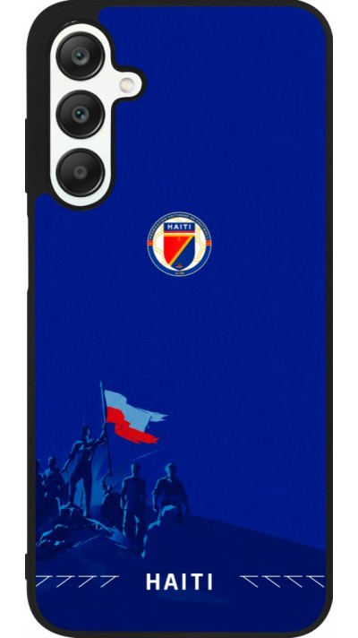 Coque Samsung Galaxy A25 - Silicone rigide noir Maillot de football Haiti 2026 personnalisable