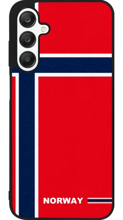 Coque Samsung Galaxy A25 - Silicone rigide noir Maillot de football Norvège 2026 personnalisable