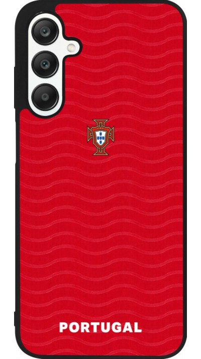 Coque Samsung Galaxy A25 - Silicone rigide noir Maillot de football Portugal 2026 personnalisable
