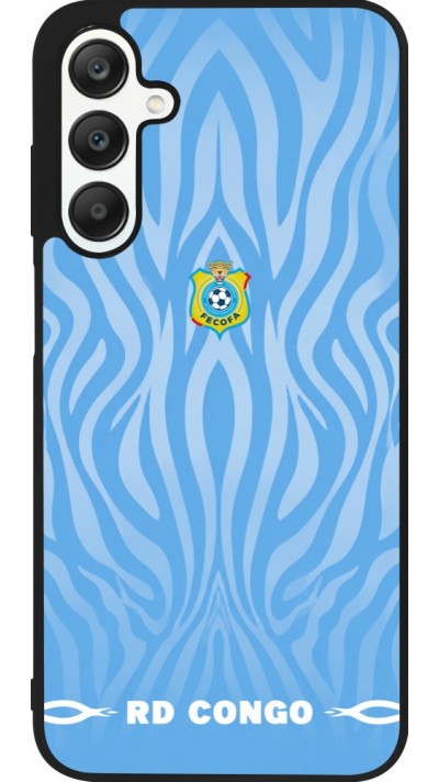 Coque Samsung Galaxy A25 - Silicone rigide noir Maillot de football RD Congo 2026 personnalisable