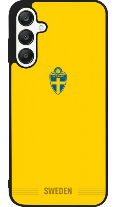 Coque Samsung Galaxy A25 - Silicone rigide noir Maillot de football Suède 2026 personnalisable