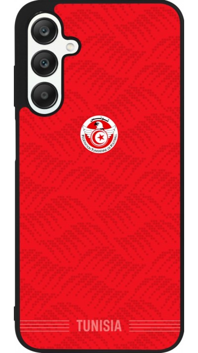Coque Samsung Galaxy A25 - Silicone rigide noir Maillot de football Tunisie 2026 personnalisable