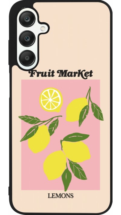 Coque Samsung Galaxy A25 - Silicone rigide noir Fruit market lemons 2026