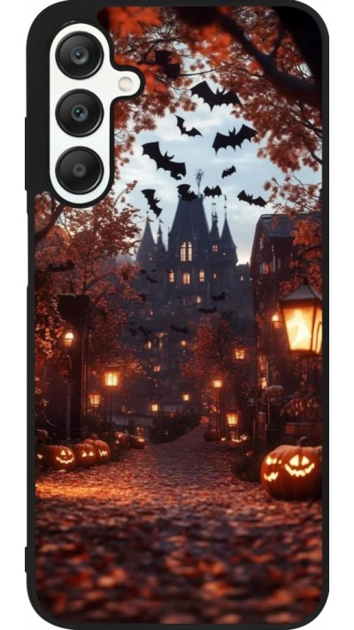 Coque Samsung Galaxy A25 - Silicone rigide noir Halloween 2025 Haunted house