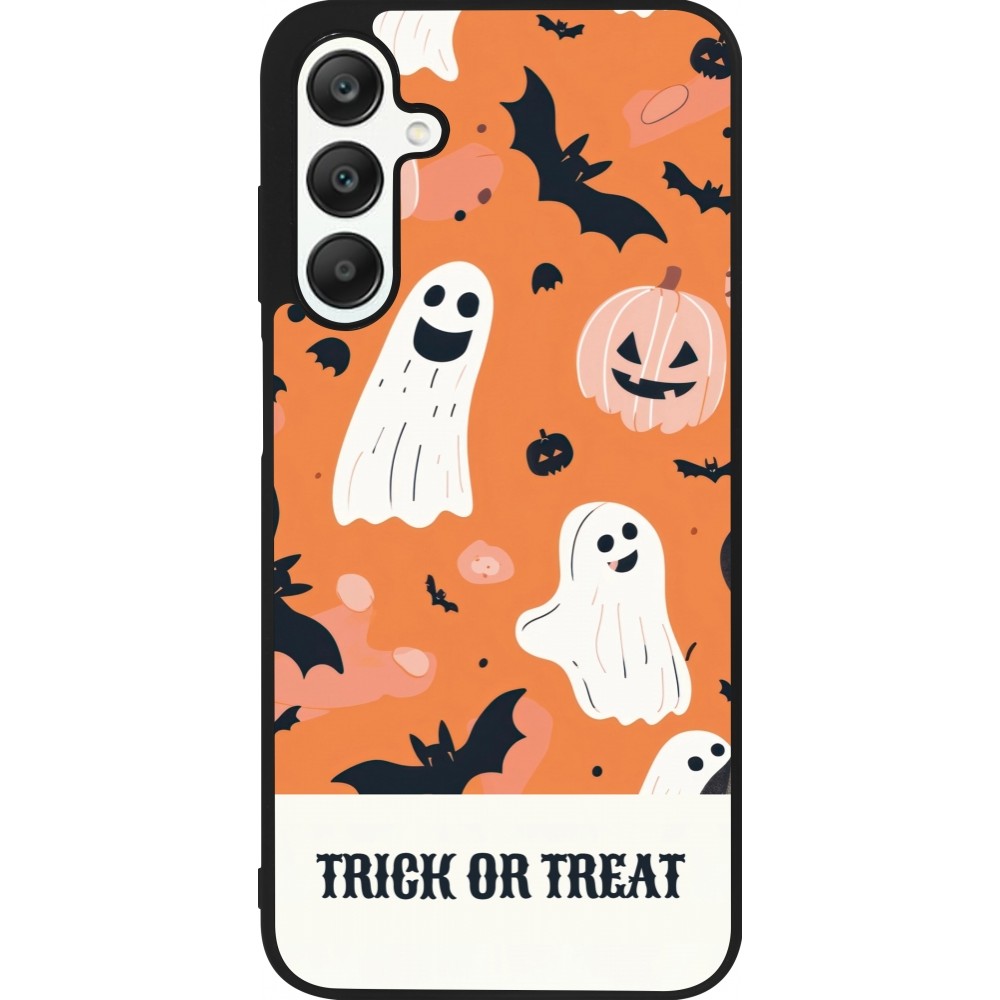 Coque Samsung Galaxy A25 - Silicone rigide noir Halloween 2025 Trick treat