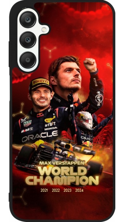 Coque Samsung Galaxy A25 - Silicone rigide noir Max Verstappen Champion 2023