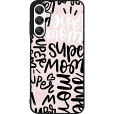 Coque Samsung Galaxy A25 - Silicone rigide noir Mom 2024 Super mom