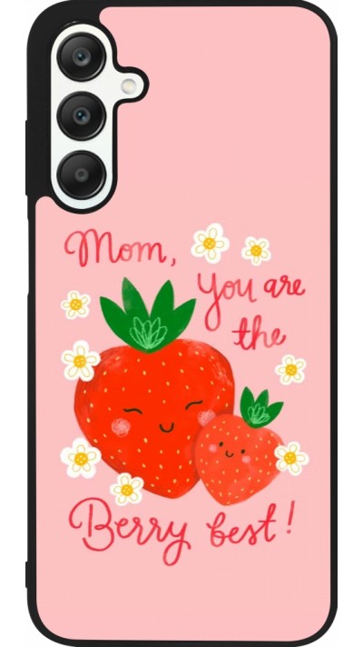 Coque Samsung Galaxy A25 - Silicone rigide noir Mom 2026 Berry best