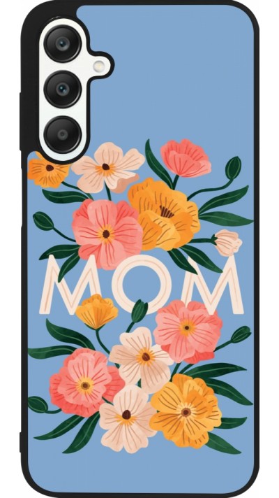 Coque Samsung Galaxy A25 - Silicone rigide noir Mom 2026 Flowers