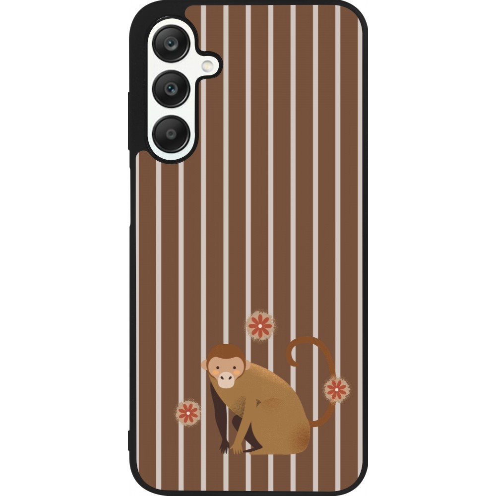 Coque Samsung Galaxy A25 - Silicone rigide noir Monkey with stripes