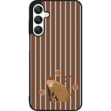 Coque Samsung Galaxy A25 - Silicone rigide noir Monkey with stripes